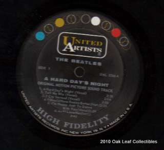 Beatles Hard Days Night UA UAL 3366 Record Album  