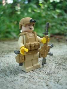 CUSTOM LEGO MINIFIGS US ARMY FIRE TEAM DESERT CAMO  