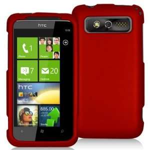  HTC 7/TROPHY BRAND PREMIUM PROTECTOR CASE   RUBBER RED 