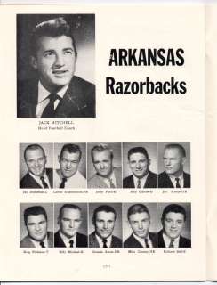 1957 Baylor University Arkansas Razorbacks Football Program Barry 