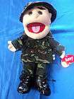SUNNY PUPPETS~ARMY GUY HAND PUPPET~14 tall~FREE SHIP
