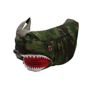 Cute Shark] Army Green Multi Purposes Fanny Pack / Back Pack / Travel 