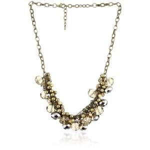  Leslie Danzis Gold Tone Cluster Style Necklace, 18 