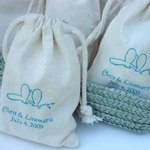   Personalized Muslin Favor Bag Wedding Favors: Health & Personal Care