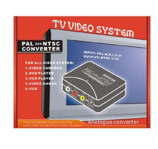 TV AV Video System PAL to NTSC Converter Adapter in BOX  