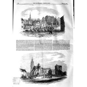  1846 VIEW CITY POSEN POLAND CATHEDRAL CITY CRACOW