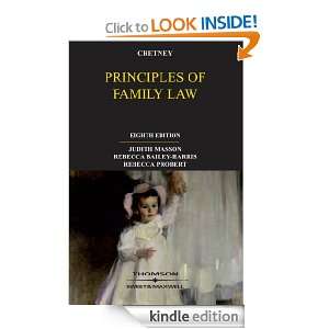 Principles of Family Law, 8e: Judith Masson, Rebecca Bailey Harris 