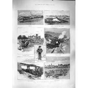  1889 SPAIN FREGENAL BADAJOZ ZAFRA RAILWAY BRIDGE PORTER 