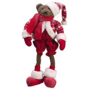   Sitting Knit Suit Brown Bear Winter Christmas Figure 