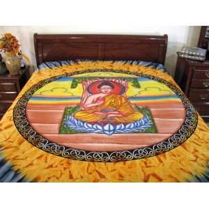   COTTON BED SHEET COVER BUDDHA TAPESTRY SOFA THROW