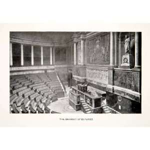  1901 Print Chamber Deputies Paris France Government 