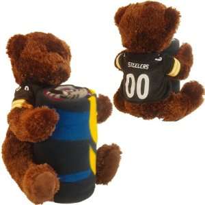  Northwest Pittsburgh Steelers Bear and Blanket Set: Sports 