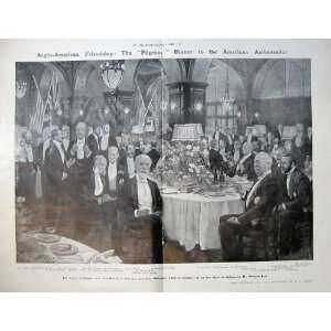  1905 Dinner American Ambassador Pilgrims Roberts Men