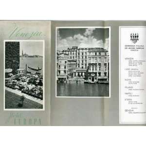  Hotel Europa Brochure Venice Italy 