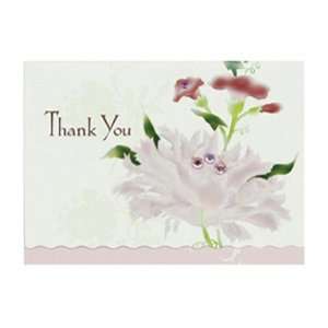  CR Gibson 12 Boxed Thank You Note Cards, Lace Floral (CT50 
