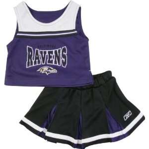  Baltimore Ravens Girls 4 6X 2 Pc Cheerleader Jumper 