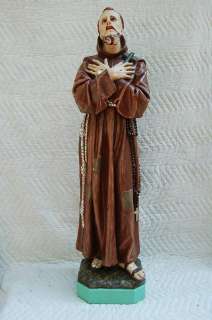 Antique Statue of St. Francis Assisi + 37 ht. +  