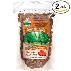 HOLMQUIST Dry Roasted Hazelnuts, 14 Ounce Bags (Pack of 2)