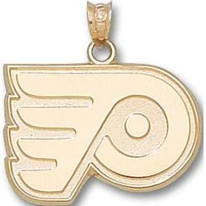  Philadelphia Flyers NHL P Logo 5/8 Pendant (Gold Plated 