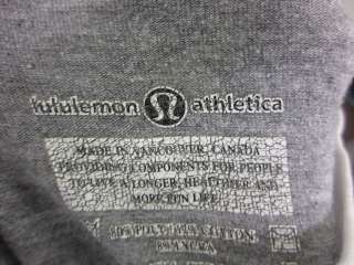LULU LEMON ATHLETICA Mens Gray Cotton Graphic T Shirt S  