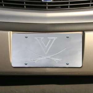  NCAA Virginia Cavaliers Silver Mirrored Team Logo License 