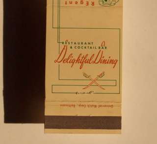 1950s Matchbook Tortuga Restaurant Hagerstown MD MB  
