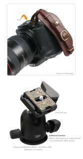 NEW HORUSBENNU Camera Hand Grip Strap(Black)w/ Plate for Canon Nikon 