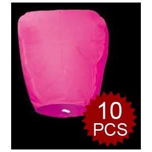   /10 PCS)Pink Colored Sky Lanterns (Wholesale Lot)