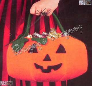   PUMPKIN BAG Felt & Plastic Canvas Halloween Kit  Trick or Treat  