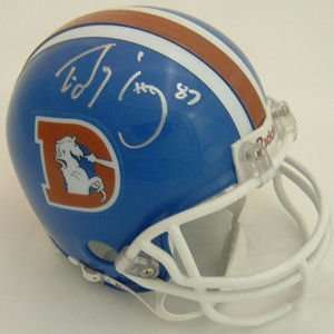 Ed Mccaffrey Signed Denver Broncos D Logo Mini Helmet:  