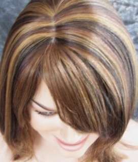   frame skin part bangs 3 Tone Auburns Browns wig US Seller FS1  