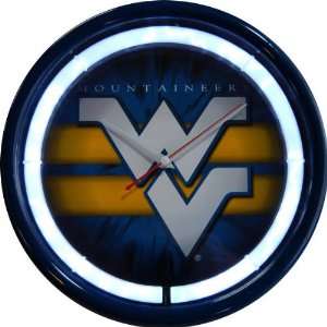    West Virginia Cavaliers Plasma Neon Clock