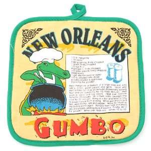    New Orleans Souvenir Gumbo Recipe Pot Holder 