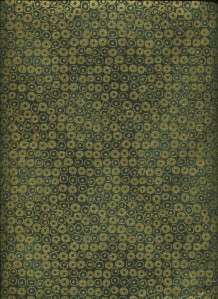 KASHMIR METALLIC DOTS ON DK GREEN Cotton Quilt Fabric  