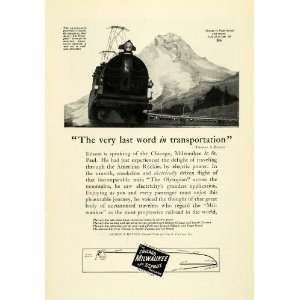   Paul Railway Locomotive Train Thomas Edison Quote   Original Print Ad