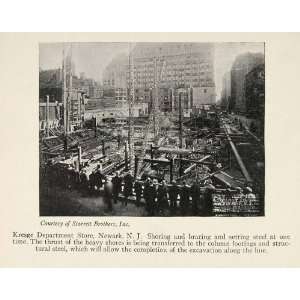 1928 Print Kresge Store Building Construction Newark NJ   Original 