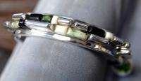Navajo Sterling Demali Turquoise Raised Inlay Bracelet  
