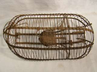   PRIMITIVE Wire CRITTER Rat CAGE Old MOUSE TRAP Old COUNTRY STORE Item