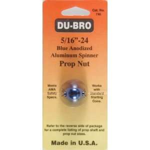 Du Bro 745 5/16 24 Blue Anodized Aluminum Prop Nut  