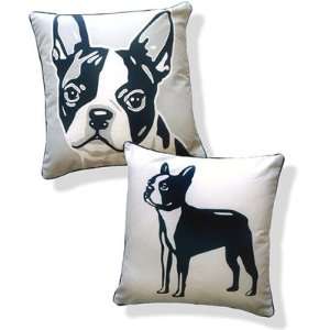  Doggie Style Reversible Boston Terrier Pillow
