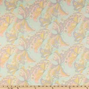   Butterfly Wings Pastel Aqua Fabric By The Yard: Arts, Crafts & Sewing