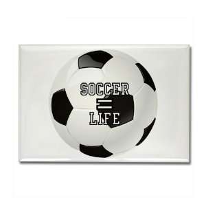  Rectangle Magnet Soccer Equals Life 