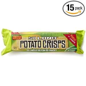 Suzies So Long Potato Crisps, Sour Cream/Onion, 2.6 Ounce (Pack of 15 