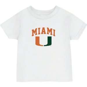   Hurricanes White Toddler/Kids Arch Logo T Shirt: Sports & Outdoors