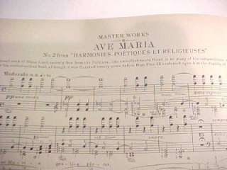   Music Magazine February 1938 Master Works AVE MARIA Good Cond.  
