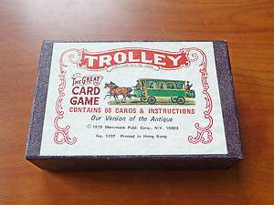 TROLLEY, 1970 reproduction of 1904 card game, NM/Mt  