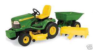 John Deere X748 Tractor with Tiller and Cart 1:16 Scale  