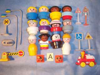 Lot Mattel Fisher Price Little People Characters Signs Accessory Parts 