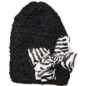  Black Crochet Infant Beanie Hat: Baby