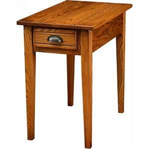 Leick Favorite Finds Collection 1 Drawer Bin Pull Chairside Table in 